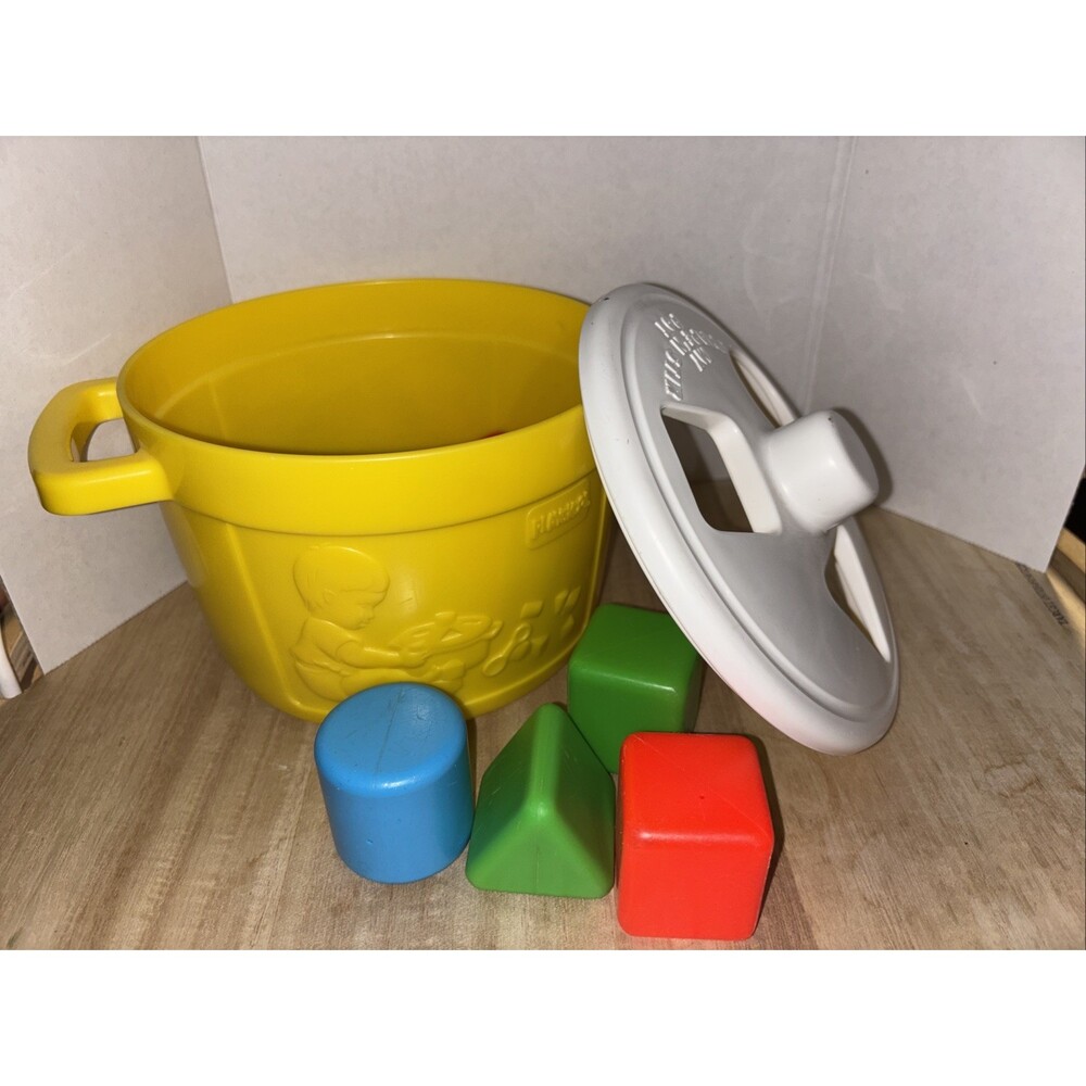 Vintage Playskool Child Guidance My Shape 'N Stir Pot Shape Sorter 1984